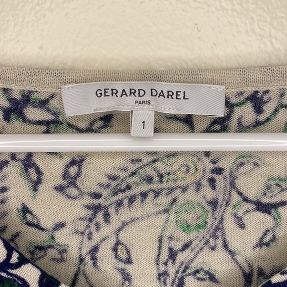 Gerard Darel Paisley V-Neck Sweater Size Small - Picture 7 of 8